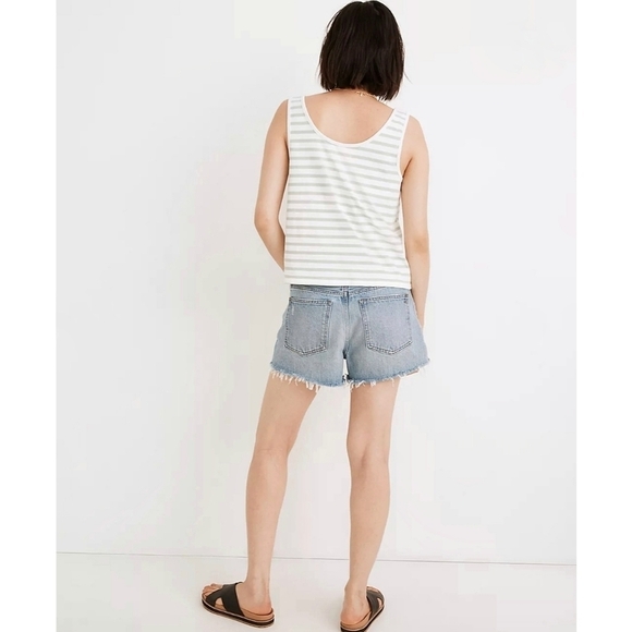 NEW‎ Madewell Boxy-Crop Tank Top in Crawley Stripe XL - Picture 6 of 13